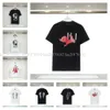 Designer T-shirt Tees Print Palms T Shirts Mens Womens vinkel Kort ärm Casual Streetwear Tops Klädkläder Europeiska storlek S-XXXL