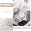 Candle Holders 2 Pcs Tea Light Holder Creative Candleholder Dinner Table Decor Stand Glass Romantic