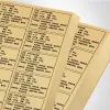 Papier 100pcs A4 Selfheadive Kraft Paper Inkjet Laser Printing Label Paper