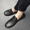 Casual Shoes Luxury Men Loafers Soft Moccasins Autumn Black Male High Quality Mens Leather Driving Flats Plus Size 38-44