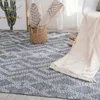 Tappeti tappeti in legno in tessuto a mano Beige blu jacquard tappetino da letto marocchino area decorativa vintage morbida cotone geometrico tappeto