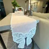 Tableau de nappe blanche en dentelle runner atmosphère maison pour la maison décorative française armoire cafeetypable vintage rose arc tablerunner