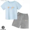 T-Shirts T-Shirts 2023 Sommer Trapstar T-Shirt Kinder Jungen Strand Shorts Sets Streetwear Tracksuit Männer Frauen Kleidung Mädchen Sportbekleidung 230626 L46