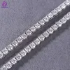 Custom Men Hip Hop Fashion Sieraden Kettingen 925 Zilver 4 mm Iced Out Diamond Moissanite Tennis Chain