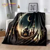 HD Muslim Islam Preghiera Poly tappetini in ginocchio Mandala Coperte morbide mantengono la coperta di tiro caldo per letti da picnic divano regalo camera da letto 240327