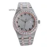 41 mm Moissanites Bekijk dames automatisch mechanisch horloge 316L Steel Sapphire Ladies Business Polshorwatch Montre de Luxe