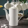Zestawy naczyń stołowych ceramiczna herbatę kempla rączka rączka domowa woda zarys wodny Złota DOMOWA DOMOWA AKCESORIA BIAŁYM czajniczka