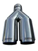 カーユニバーサルアクラポビッチデュアルバーンブルーステンレス鋼排気チップVWゴルフ用ダブルエンドパイプ7543556
