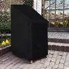 Couvre-chaises Sun-Suring Protector Couverture d'empilement imperméable Protection de tissu oxford durable pour les chaises de jardin facile à temps