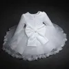 Robes de fille Baby Girls Hobe 1 2 ans Bownknot tutu tutu baptême Bobe-né bébé 0-24 mois Baptême de princesse One épaule L240402