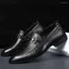 Casual Shoes 2024 Men Genuine Leather Formal Dress Business Loafers Designer Breathable Slip On Driving