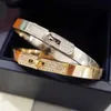 H Bracelet Seiko High Edition Reproduction originale 925 Pure Silver Luxury Fashion 18K Rose Gold Platinum Half Diamond Full Sky Star Bracelet