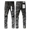 Designer Jeans Purple Men Jeans Designer Stacker Jeans Men Slim Skinny Motorcycle Bikers Pantal