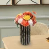 Vasen Keramik Blume Vase Tisch Nordische glänzende Knospe Runde für Bücherregal Mantel Esszimmer Schlafzimmer Kamin