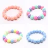 Braccialetti di fascino 10pcs per bambini bracciale per bambini mini colorati perle perle elastiche braccialetti per la festa