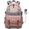 Borse per la scuola Donne Backpack Fashion Waterproof Ruckack per il laptop per borse per ragazze adolescenti 14 15 15,6 pollici USB College Back Pack Mochila