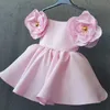 Fashion Flowers Girls Dress 1st Year Birthday Party Baby Baptism Dress For Girls Princess Christmas Costume Infants Vestidos 240327