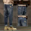 Harlan Jeans Mens 2023 Temporada de primavera y otoño Nueva marca de moda estadounidense Pantalones solteros sueltos para hombres