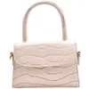 Bolsa de moda européia vintage cor sólida cor simples feminina designer bolsa 2024 Qualidade jacaré de couro PU crossbody