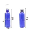 Opslagflessen 50 stks 60 ml flip schroefdop fles kleine essentiële olievulbare lege make -up pakking plastic serum shampoo cosmetica