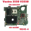 Carte mère CN0XV36V 0XV36V XV36V pour Dell Vostro 3550 V3550 Liptop Motherboard 102454 avec 2160810005 GPU HM67 DDR3 100% de travail de test