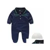 Rompers Design Kids Clothes Cotton Baby Boys Girls Toddler Length Sleeve One-Piece Jumpsuits Summer Infant Onesies Addhat Drop Deliver Dhobp