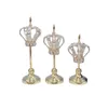 Candle Holders European Crown Crystal Candlestick Ornaments Wedding Christmas Metal Home Decoration Iron