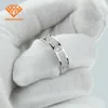 Xingyue Jóias de diamante de alta qualidade de alta qualidade para homem 925 Sterling Silver Branco D VVS Ring Moissanite para engajamento