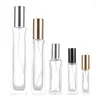 Garrafas de armazenamento yuxi- fino nevoeiro quadrado spray vidro perfume garrafa transparente engarrafamento de viagem