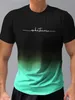 T-shirts masculins T-shirt pour hommes pour hommes Vêtements Summer Fashion Gradient Lettre imprimé HARAJUKU CARQUE CHEP