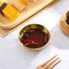 Plates 10 Pcs Seasoning Dish Dishes Stainless Steel Round Serving Platter Small Bowl Spice Bowls Chilli Travel Korean Soy Sauce