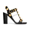 Designer High Teli VT Sandals Cintura caviglia Vite romana Nera Nuda Nude Finta Abito da donna Scarpe da donna Spettazione di Teli sottili Scarpe da spina con punta puntata con rivetti