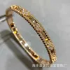 Vans Fashion Clover High version Fanjia Clover Kaleidoscope Bracelet Womens Narrow Edition Diamond Bracelet V Gold 18K Rose Gold