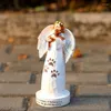 Candlers SV-Fairy Statue Garden Ornement Resin Craft Angel Holder Candlestick Nordic Style Home Desktop Decoration