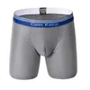 Unterhose nahtlose Männer Boxer Sommer coole männliche Unterwäsche Langes Bein schnell trockener Cueca Mesh Shorts Nachtwäsche Plus Größe L-4XL