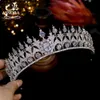 Bruiloft haar sieraden Europese Royal Princess Crown Luxe CZ Bridal Hoofdress Wedding Haar Accessoires Party Hoofdtooi verloving Sieraden A00913 L46