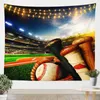 Wandteppiche Baseball Wandteppich Teenager Sportstil Spiel Wand Hänge Kunst für Schlafzimmer Wohnzimmer Wohnheim Wohnheimdekoration