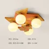 Deckenleuchten Macaron Studie Kinderzimmerlampe Persönlichkeit kreative moderne und einfache Windmühle Massivholz japanische Lampen