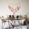 Tapestries macrame muur hangend groot hangend met houten kralen-bohemisch decor voor slaapkamer en woonkamer bruin