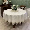 Table Cloth Round Tablecloth Household Art European Simple Single Color Domestic