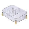 Storage Boxes Cosmetics Organizer Large Capacity Multi Grids Transparent Box Multi-functional Skin Care Product Household Supplies