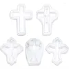 Baking Moulds Cross Pendant Silicone Mould DIY Epoxy Resin Casting Food Grade Jewelry Earring Bracelet Keychain Making