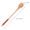 Coffee Scoops 4 Pcs Wooden Spoons Eating Rice Teaspoon Ice Cream Spoon For Tea Jam Bath Salts