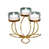 Kaarsenhouders smeedden ijzeren multi-head ornamenten gouden kaarslicht diner rekwisieten simpel geen glazen bekerhouder kamer