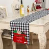 Mesa de mesa feliz navidad árbol de árbol de lino corredores de fiesta decoración de fiesta de fiesta reutilizable restaurantes de la boda navidad decoraciones de navidad