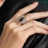 Cluster Rings Ventfille 925 Sterling Silve Shell Grass Ring for Women Texture Retro Grace Hollowing Out Jewelry Birthday Present Drop