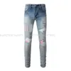 Ksubi Purple Jean Mens Rise Elástica Ropa elástica de los jeans ajustados Diseñador Fashionq Tamaño 29-40