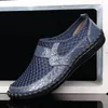 Casual Shoes Breattable Mesh Men's Large Handmade Leather Fashion Trend 2024