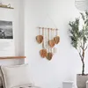 Tapestries Hand Woven Hanging Ornament Bedroom Northern Europe Manual Weaving Mori Department Cotton Rope Leaves Creativity Simple