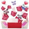 Enrole a caixa de papel dobrável DIY criativo com bolsa de transporte de aniversário de salto de dinheiro e borboletas explodindo surpreendente